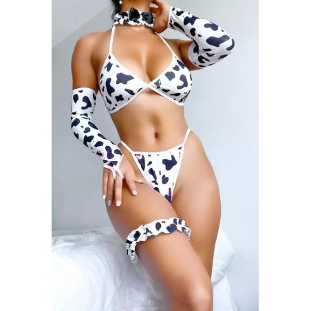 Boyun Aksesuarlı Bacak Bantlı Eldivenli Dalmaçyalı Fantazi Takım | fantazi ürünler kızılay