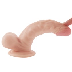 Strong Realistik Penis 17 cm Kavisli Dildo Damarlı | Aura Sex Shop Kızılay