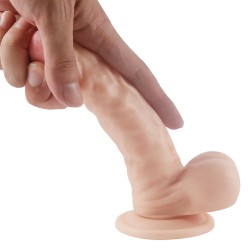 Strong Realistik Penis 17 cm Kavisli Dildo Damarlı | Aura Sex Shop Kızılay