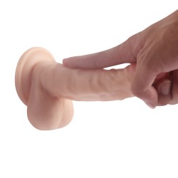 Strong Realistik Penis 17 cm Kavisli Dildo Damarlı | Aura Sex Shop Kızılay
