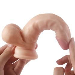 Strong Realistik Penis 17 cm Kavisli Dildo Damarlı | Aura Sex Shop Kızılay