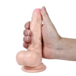 Strong Realistik Penis 17 cm Kavisli Dildo Damarlı | Aura Sex Shop Kızılay