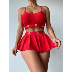 Fantezi Askılı Etekli Kırmızı Elbise Takım | Kızılay Fantazi Ürünler