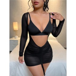 Fantazi Sütyenli Mini Çekici Gecelik – Aura ankara sex shop