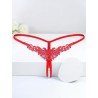 Kırmızı İnci Dizgili İp Tanga Fantazi İç Giyim | Aura Erotik Shop
