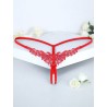 Kırmızı İnci Dizgili İp Tanga Fantazi İç Giyim | Aura Erotik Shop