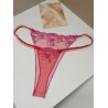Kırmızı Şeffaf Dantel Çiçek Desenli Tanga Fantazi İç Giyim | Kızılay Erotik Shop