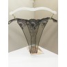 Siyah Şeffaf Dantel Çiçek Desenli Tanga Fantazi İç Giyim | Kızılay Sex Shop