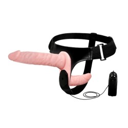 Ultra Passionate Harness Çift Taraflı Strap On Dildo – Vibrasyonlu Belden Bağlamalı Penis | Aura Erotik Shop Ankara