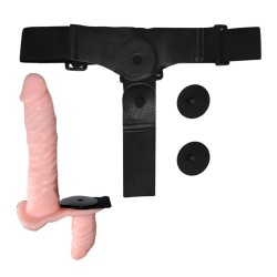 Ultra Passionate Harness Çift Taraflı Strap On Dildo – Vibrasyonlu Belden Bağlamalı Penis | Aura Erotik Shop Ankara