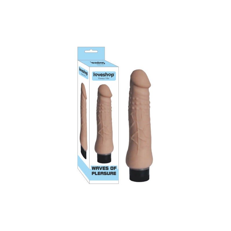 Waves of Pleasure 18 cm Titreşimli Ten Rengi Penis | Aura Sex Shop Ankara