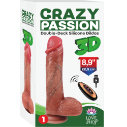 CRAYZ Çift Katman Uzaktan Kumandalı Realistik Penis | Aura Sex Shop Ankara