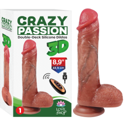 CRAYZ Çift Katman Uzaktan Kumandalı Realistik Penis | Aura Sex Shop Ankara