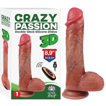 CRAYZ Çift Katman Uzaktan Kumandalı Realistik Penis | Aura Sex Shop Ankara