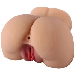 Jelena Anal Vajina Çift Girişli Titreşimli Realistik Kalça Mastürbatör | Aura Sex Shop