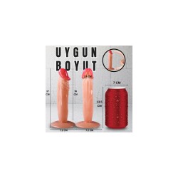 UNIQUE 17 CM Vantuzlu Realistik Dildo | Aura Sex Shop Ankara