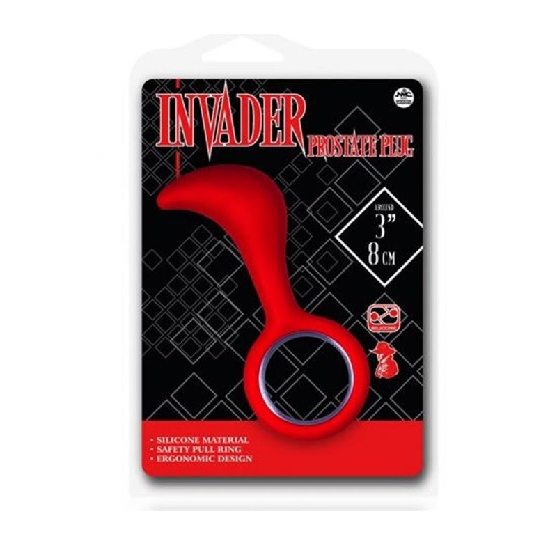 Invader Prostate Plug Kırmızı Anal Tıkaç 9 cm | Aura Erotik Shop Ankara
