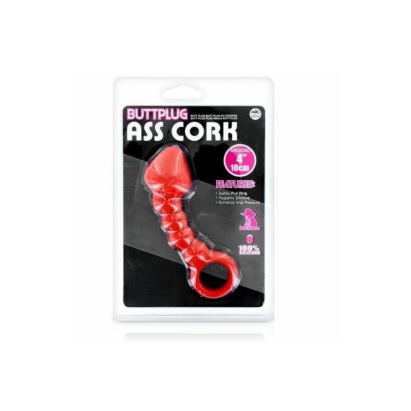 Ass Cork 10CM Kırmızı Silikon Anal Plug | Esnek ve Güvenli Tıkaç | Aura Erotik Shop