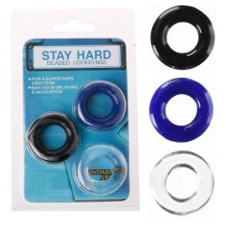 Stay Hard 3’lü Titreşimsiz Penis Halkası | Aura Erotik Shop Kızılay