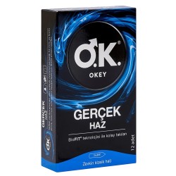 OKEY Prezervatif Gerçek Haz 12’li | Aura Sex Shop