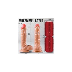 UNIQUE 23 CM Damarlı Vantuzlu Dildo | Kızılay Sex Shop