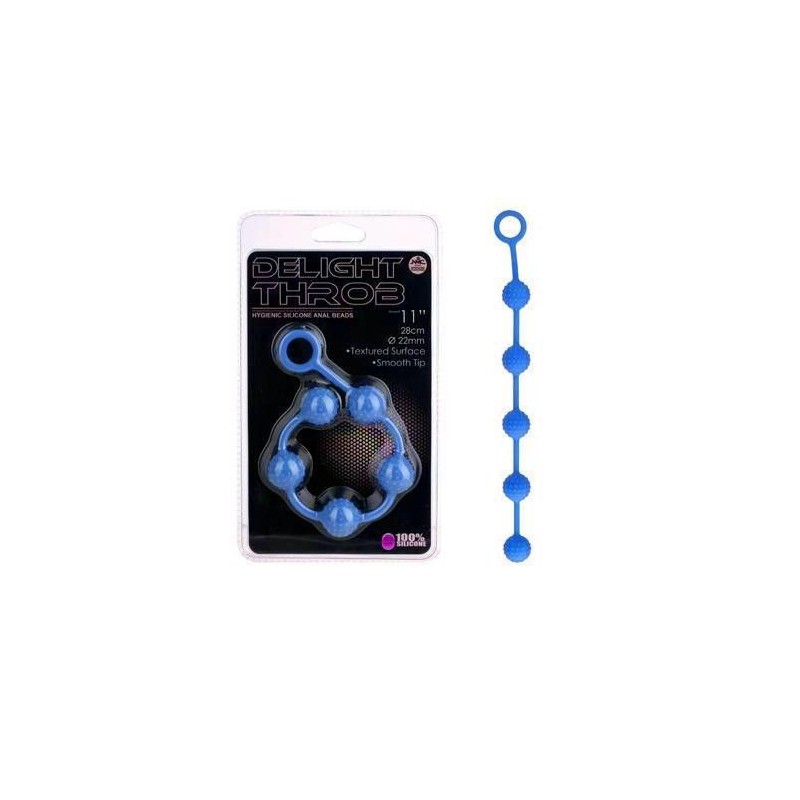 Delight Throb Silikon Anal Tıkaç 25 cm Mavi | Ankara Sex Shop Online