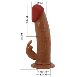 19 cm Belden Bağlamalı İçi Boş Titreşimli Realistik Penis | Aura erotik shop