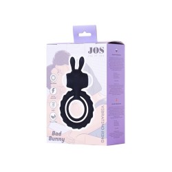 JOS BAD BUNNY Titreşimli Penis Halkası – Siyah Silikon, Klitoral Uyarıcı | sex shop ankara